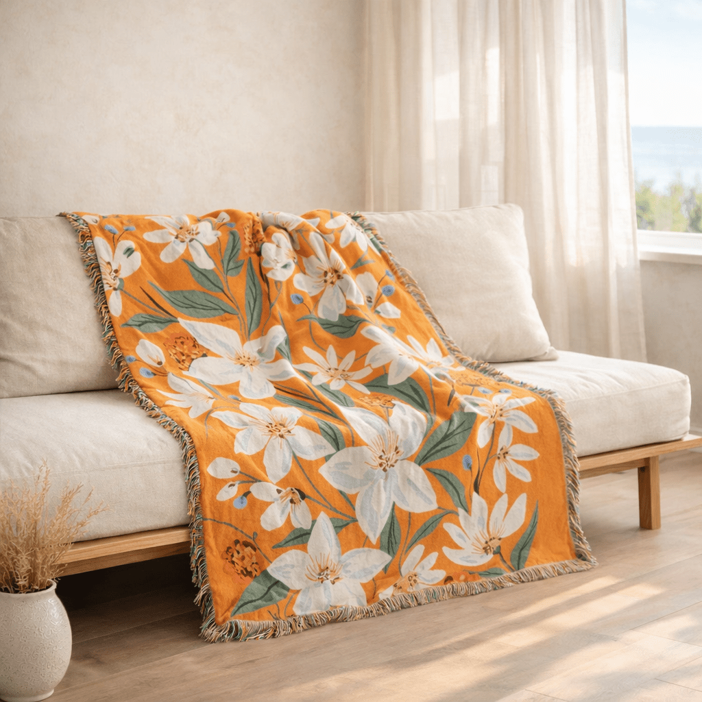 Boho Floral Picnic Blanket | Versatile Outdoor Rug for All Seasons - Kolise