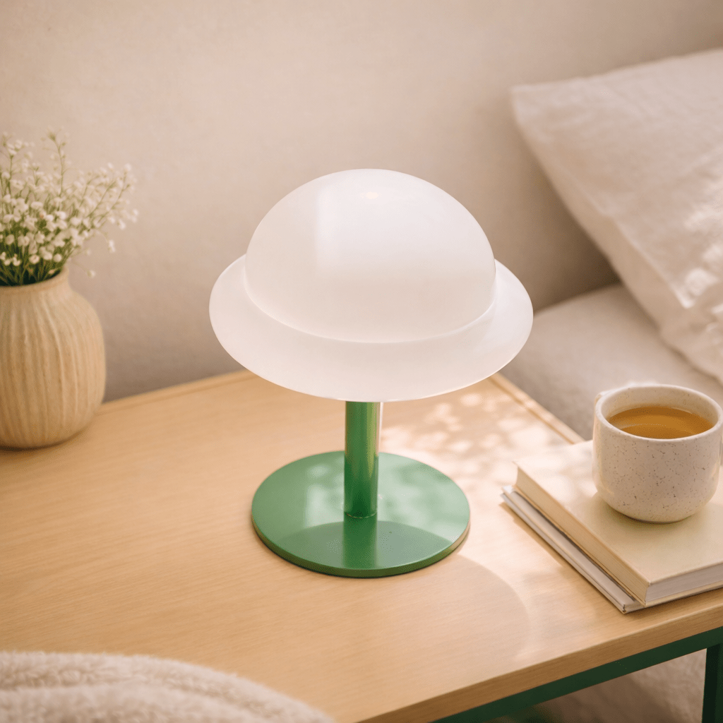 Bubblegum Collection | Colorful Table Lamp with Curvy Glass Shade | Playful Illumination for Home Decor - Kolise