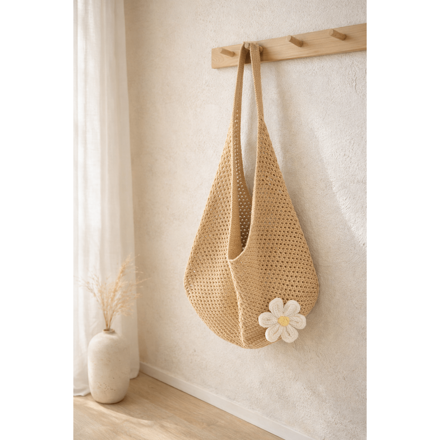 Bohemian Hollow Weave Straw Beach Bag with Large Capacity | Stylish Tote for Beach and Shopping - Kolise