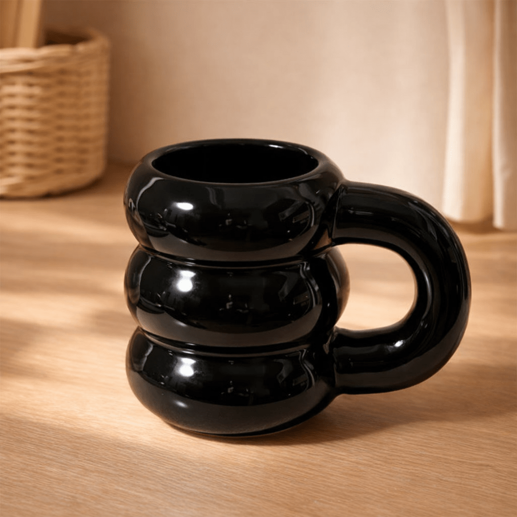 Cute Donut Ceramic Mug | Large Capacity Coffee Cup for Couples with Nordic Style - Kolise