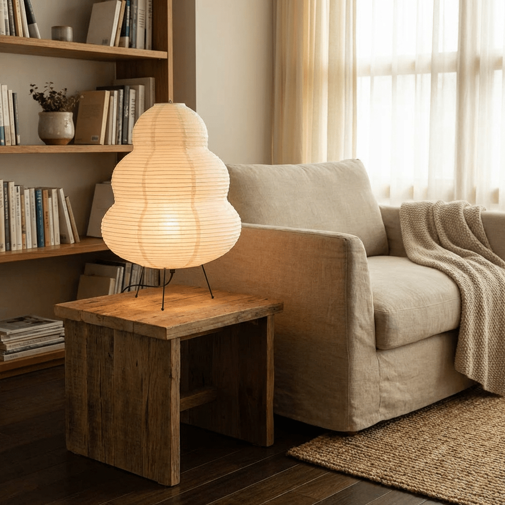 Above the Clouds Lamp with Handcrafted Rice Paper Shade | Ethereal Lighting - Kolise