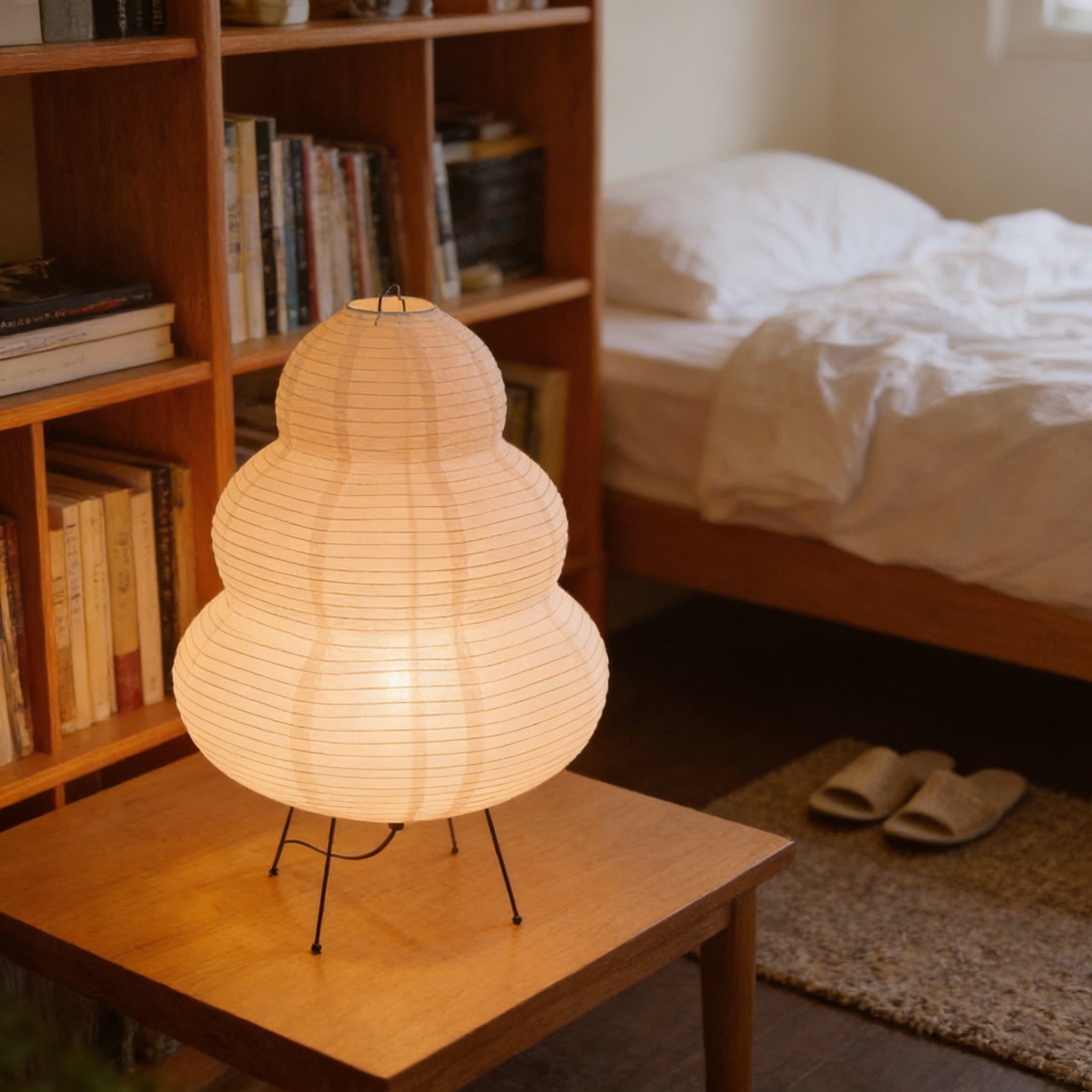 Above the Clouds Lamp with Handcrafted Rice Paper Shade | Ethereal Lighting - Kolise