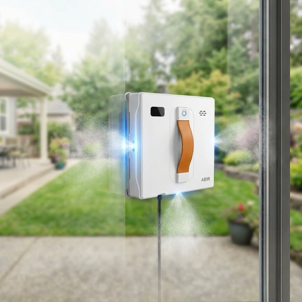Smart Home | Window Cleaner Robot with Dual Ultrasonic Spray | AI Wiping for Effortless Cleaning - Kolise