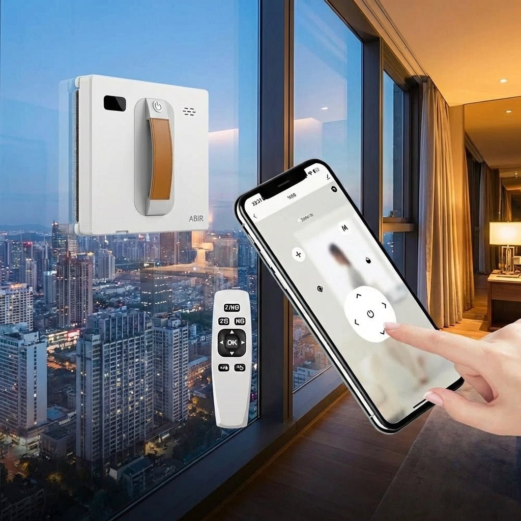 Smart Home | Window Cleaner Robot with Dual Ultrasonic Spray | AI Wiping for Effortless Cleaning - Kolise
