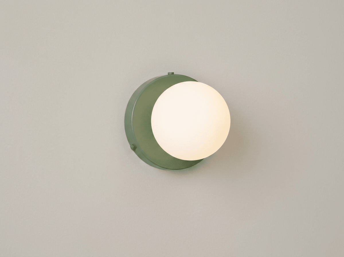 Coloured Glass Wall Sconce — Adjustable Cord LED Light - Kolise