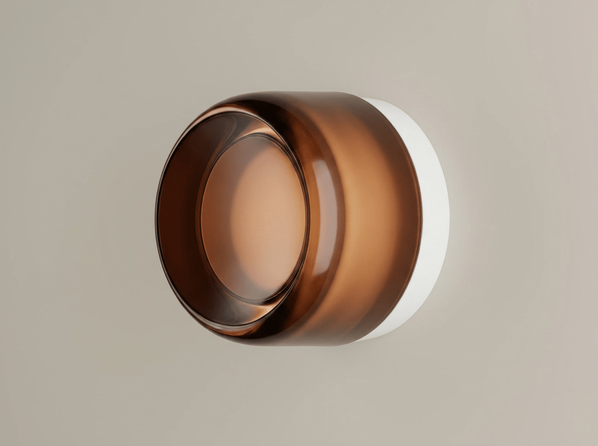 Amber Jelly Glass Wall Sconce — Warm LED Accent Light - Kolise