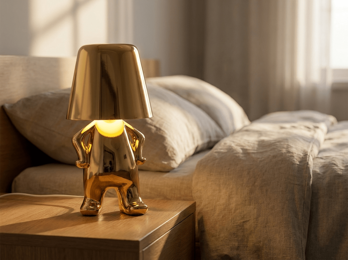 Whimsical Humanoid Resin Floor Lamp with Touch Control - Kolise