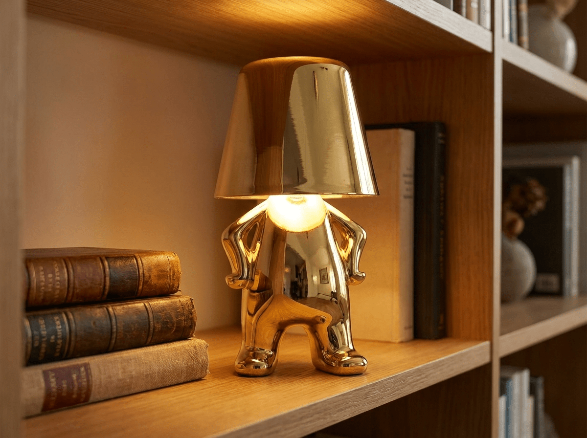 Whimsical Humanoid Resin Floor Lamp with Touch Control - Kolise