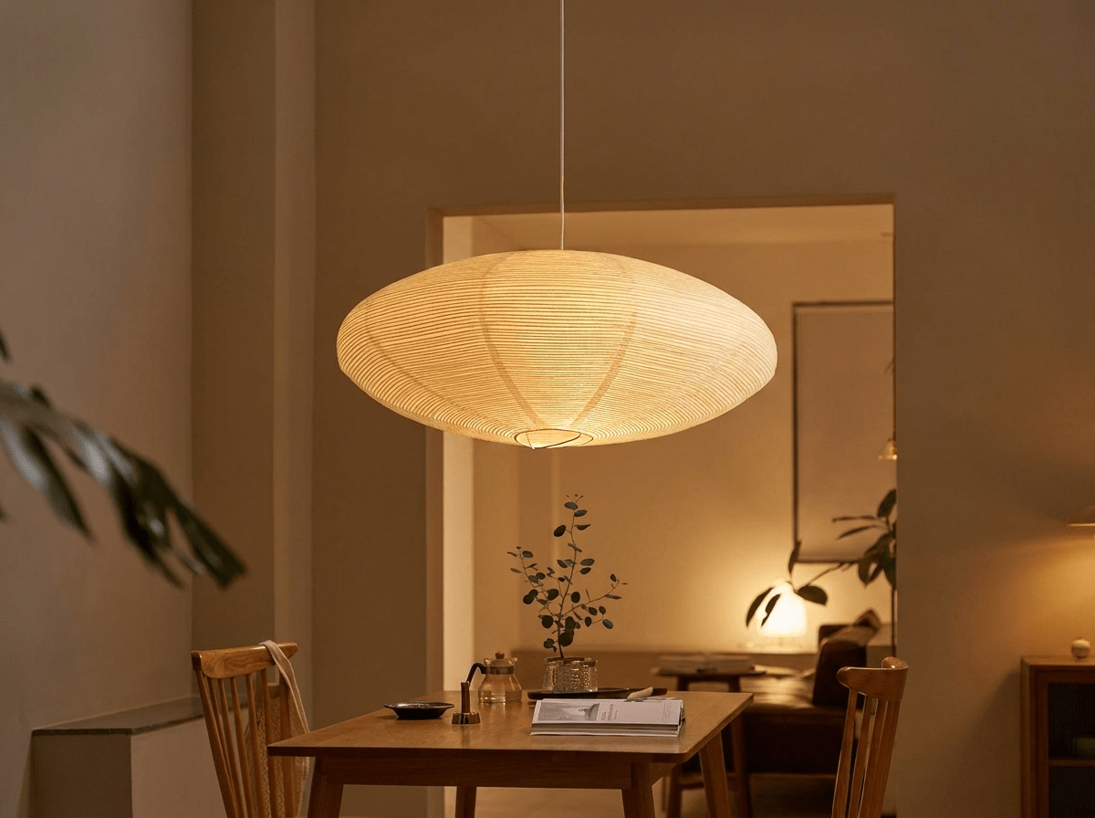 Washi-Style Paper Pendant Light for Kitchen & Dining - Kolise