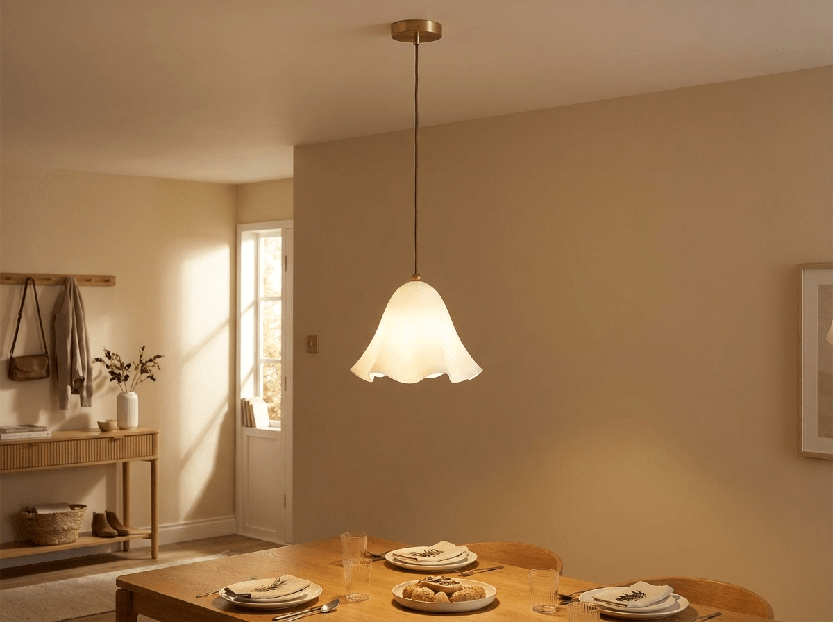 Meadow Glass Pendant Light with Copper Cord - Kolise