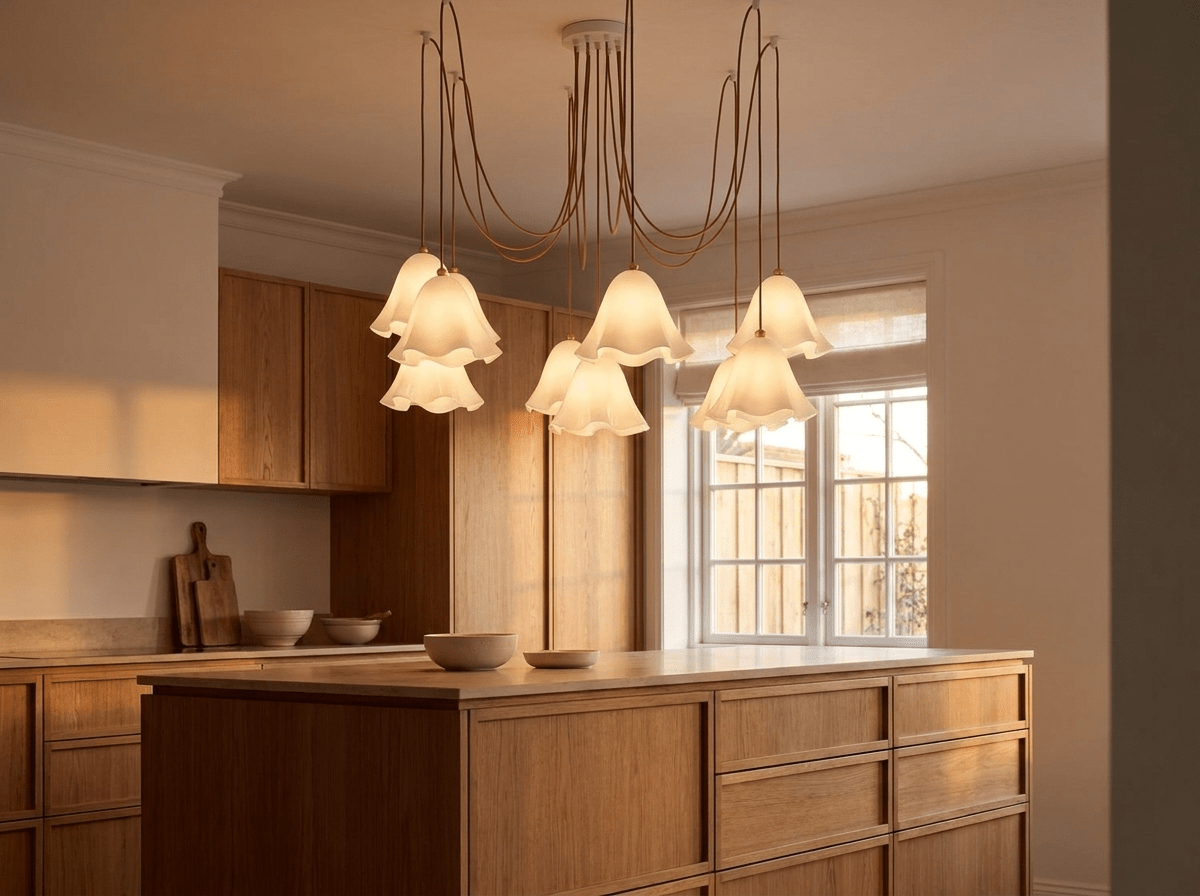 Meadow Glass Pendant Light with Copper Cord - Kolise