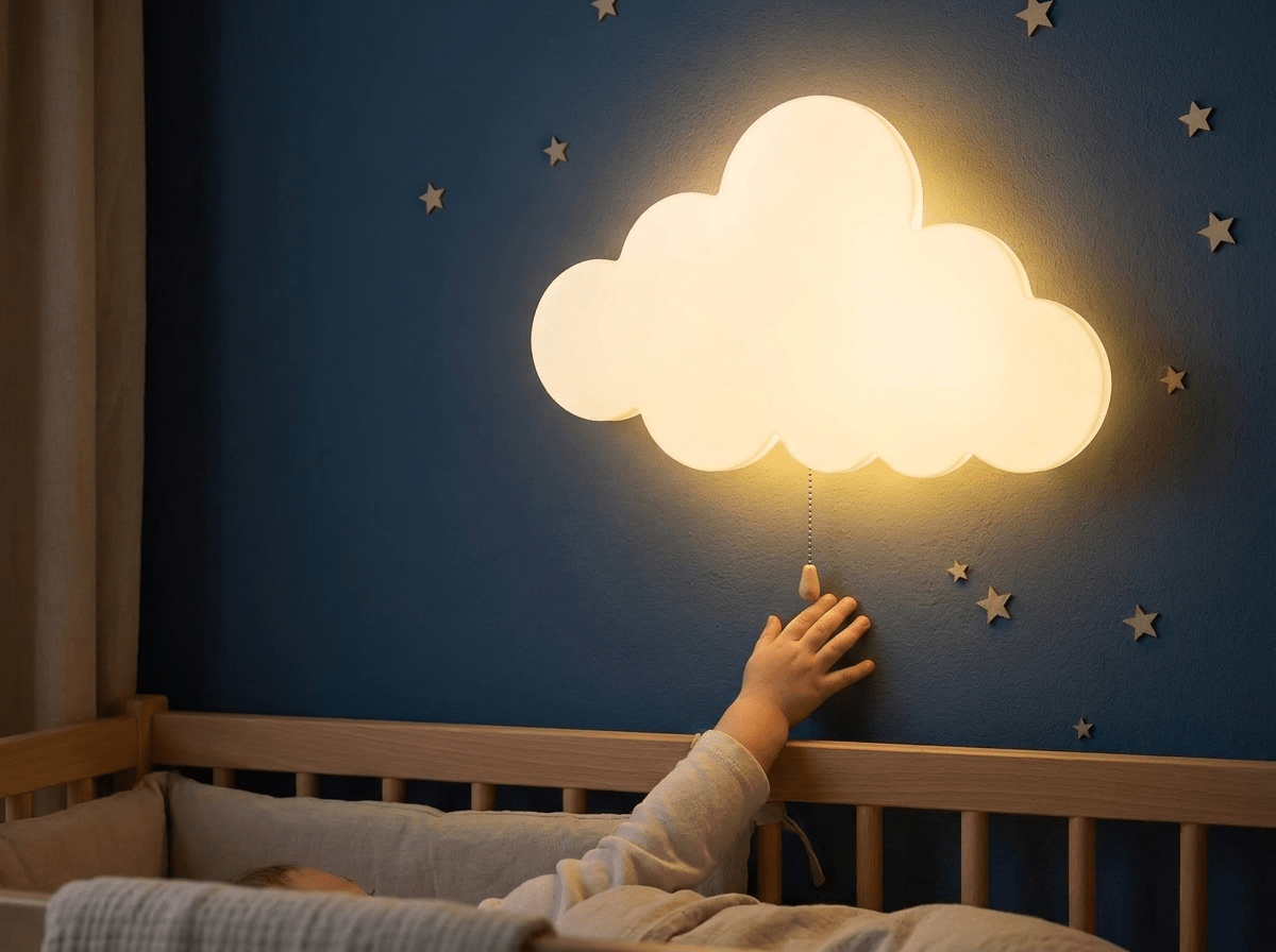 Drift Cloud Nursery Night Light | Battery-Operated Soft-Glow Lamp for Kids' Rooms - Kolise