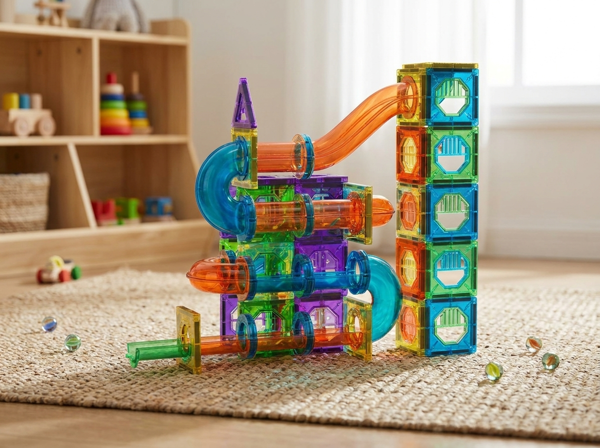 Prism Magnetic Building Tiles | Clear 3D STEM Construction Set for Kids - Kolise