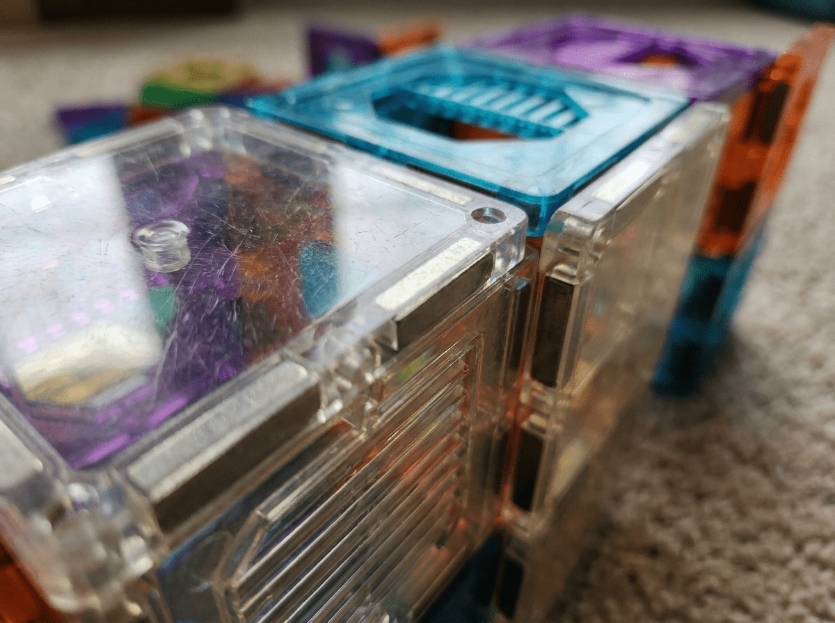 Prism Magnetic Building Tiles | Clear 3D STEM Construction Set for Kids - Kolise