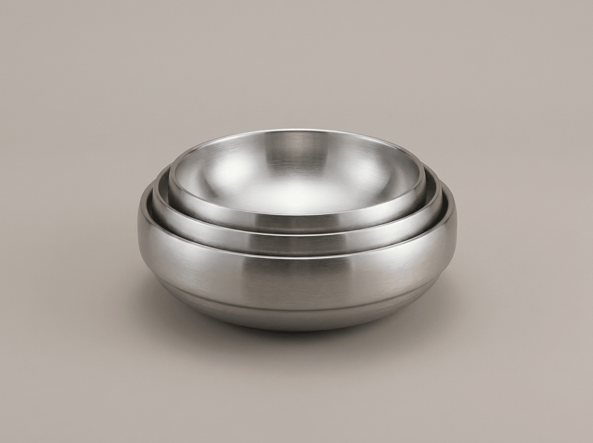 Harbor Anti-Scald Double Layer Steel Bowl | Stainless Serving Bowl - Kolise