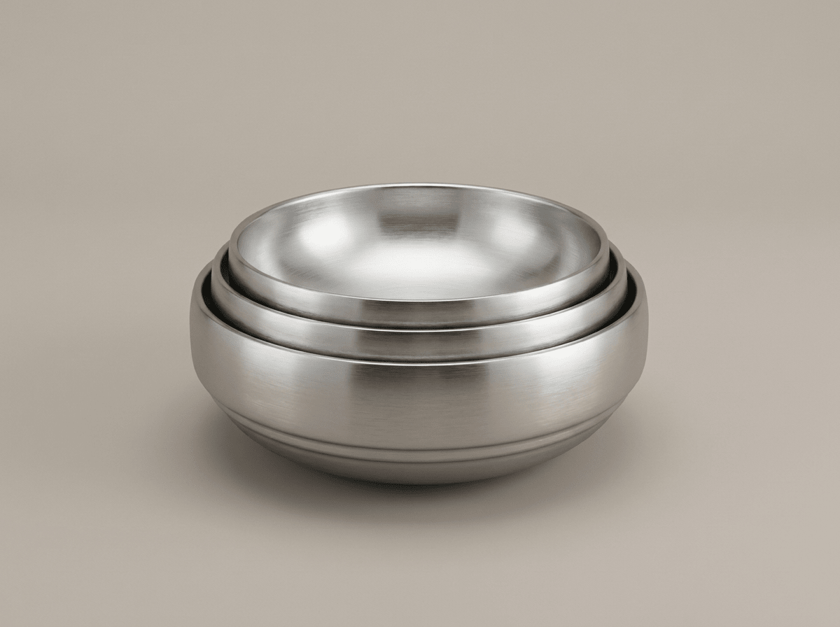 Harbor Anti-Scald Double Layer Steel Bowl | Stainless Serving Bowl - Kolise
