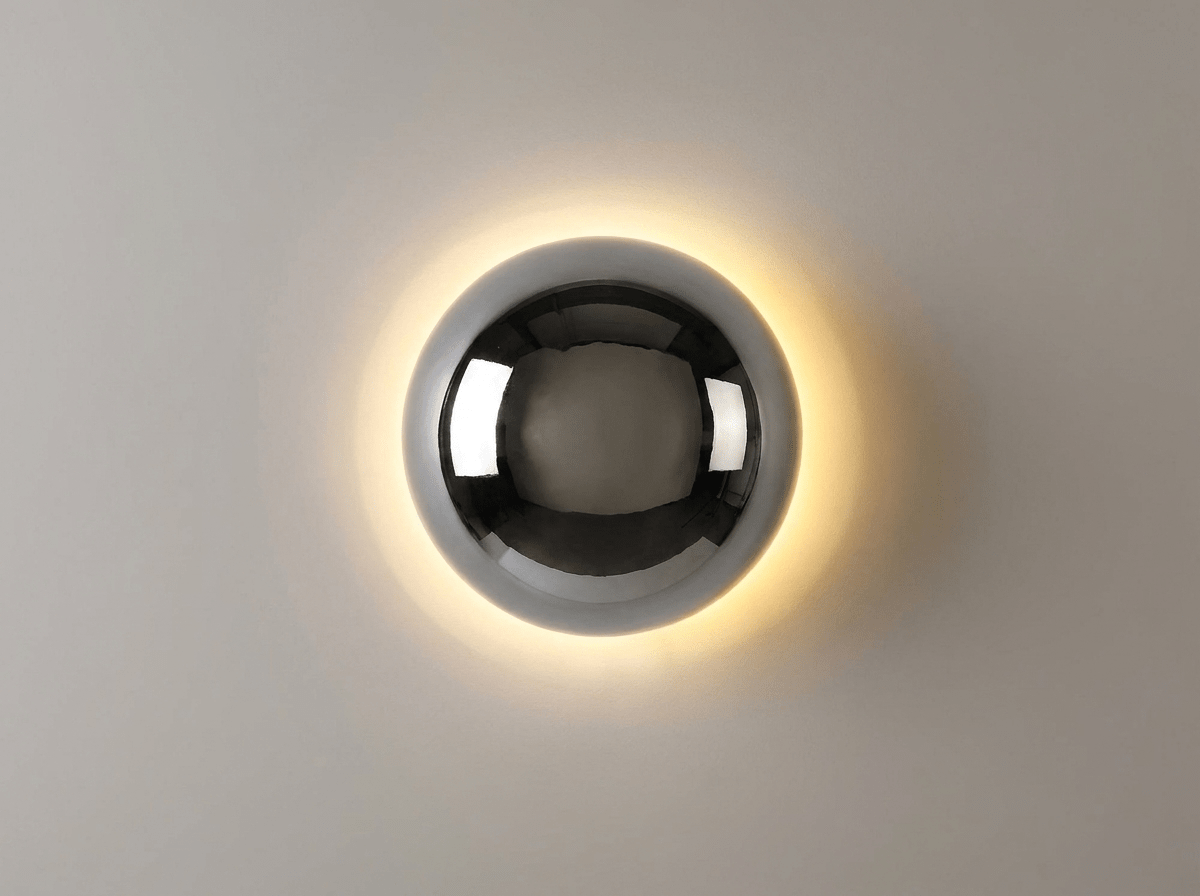 Orbit Circular Wall Sconce | Minimalist Metal Wall Light - Kolise