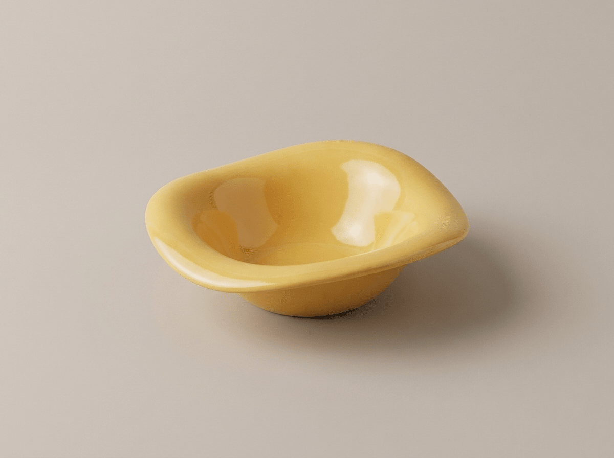 Ripple Ceramic Salad Bowl | Wavy Organic Dining Bowl - Kolise