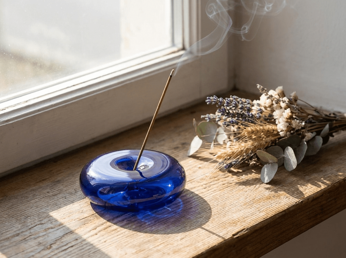 Halo Glass Incense Disc | Circular Glass Burner for Home Fragrance - Kolise