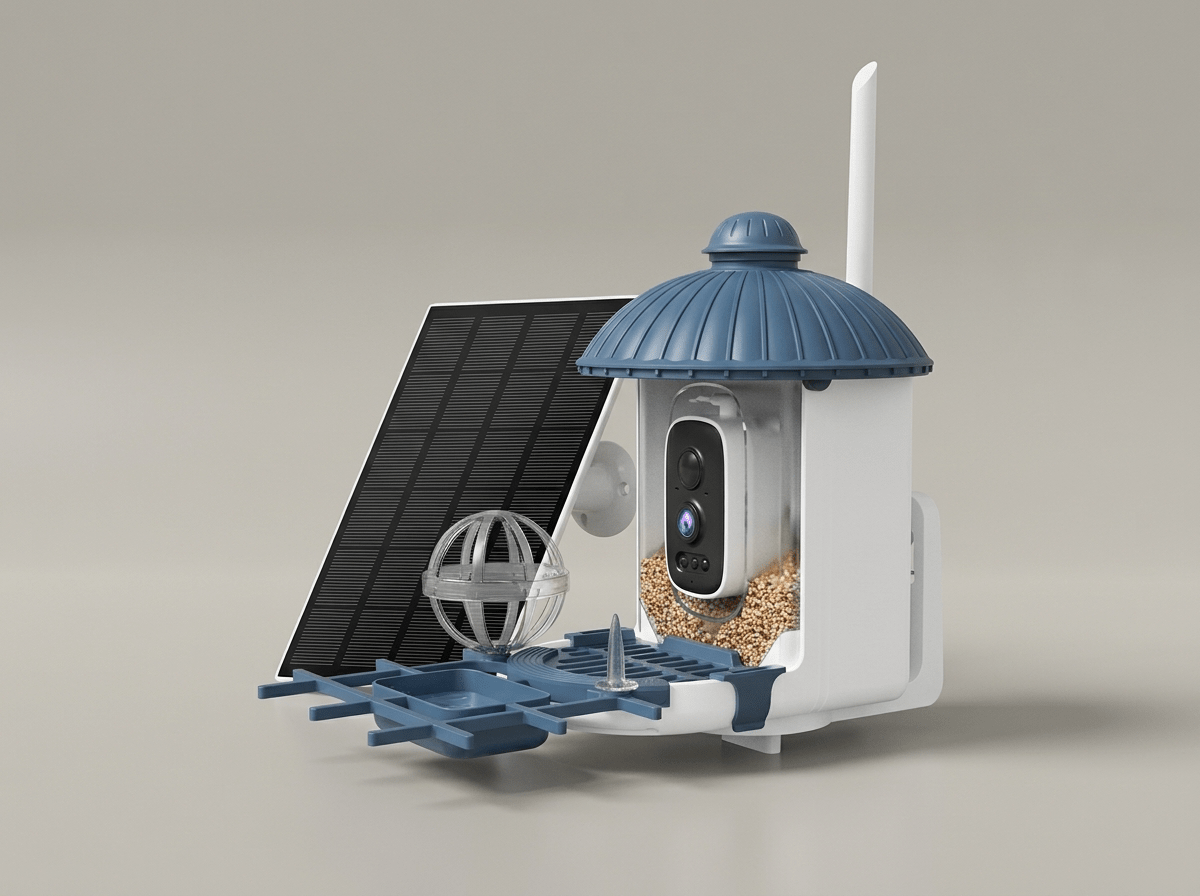Wildlife Watcher Solar Bird Feeder Camera | HD Wi-Fi & Night Vision - Kolise