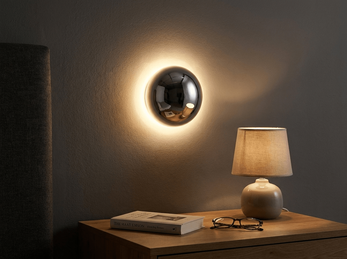 Orbit Circular Wall Sconce | Minimalist Metal Wall Light - Kolise