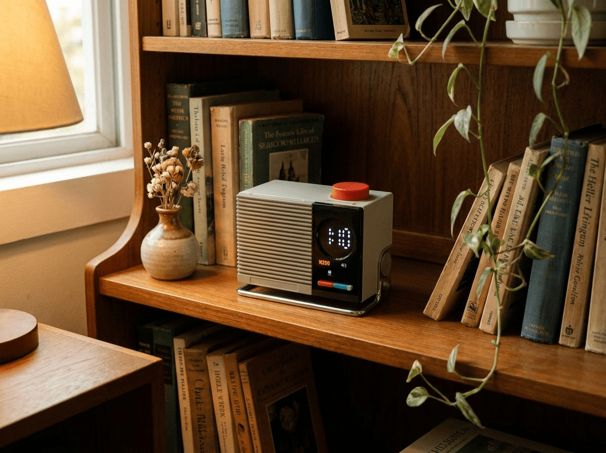 Saitalin N200 | Bluetooth Desktop Speaker with Retro Design | Compact Audio Solution for Quality Sound - Kolise
