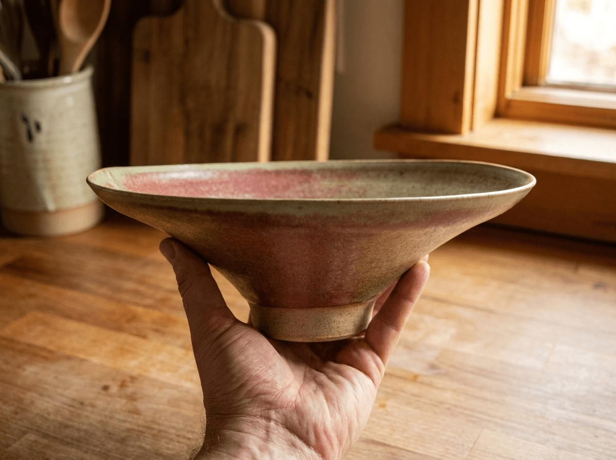 Artisan Stoneware Bowl | Handmade Ceramic Fruit & Snack Plate for Elegant Dining - Kolise