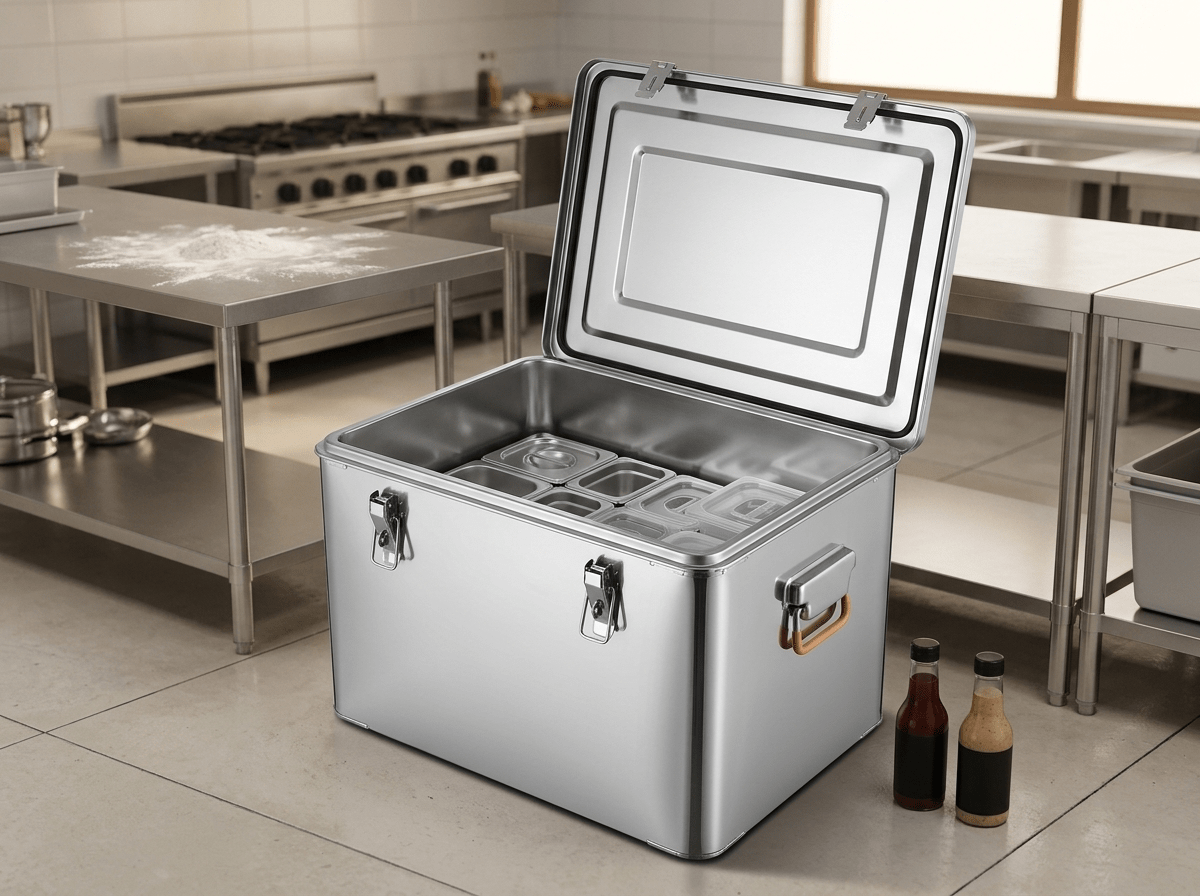 Insulated Storage Box | 65L Stainless Steel Cooler with Durable Design | Efficient Temperature Retention for Food Delivery - Kolise