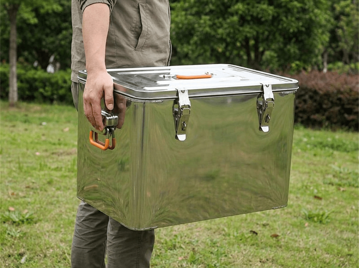 Insulated Storage Box | 65L Stainless Steel Cooler with Durable Design | Efficient Temperature Retention for Food Delivery - Kolise