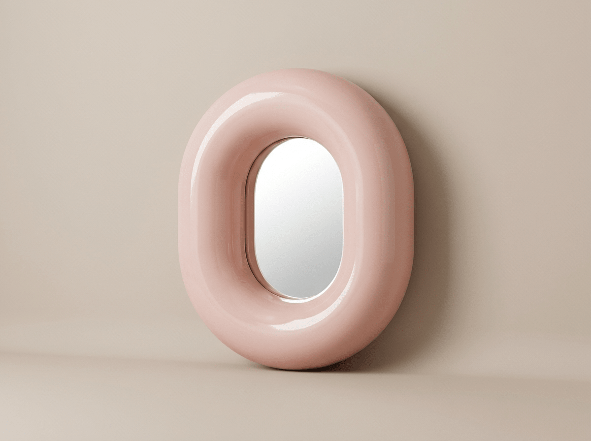 Elegant Bagel-Shaped Wall Mirror with High-Quality Finish | Stylish Decor for Living Room and Makeup - Kolise