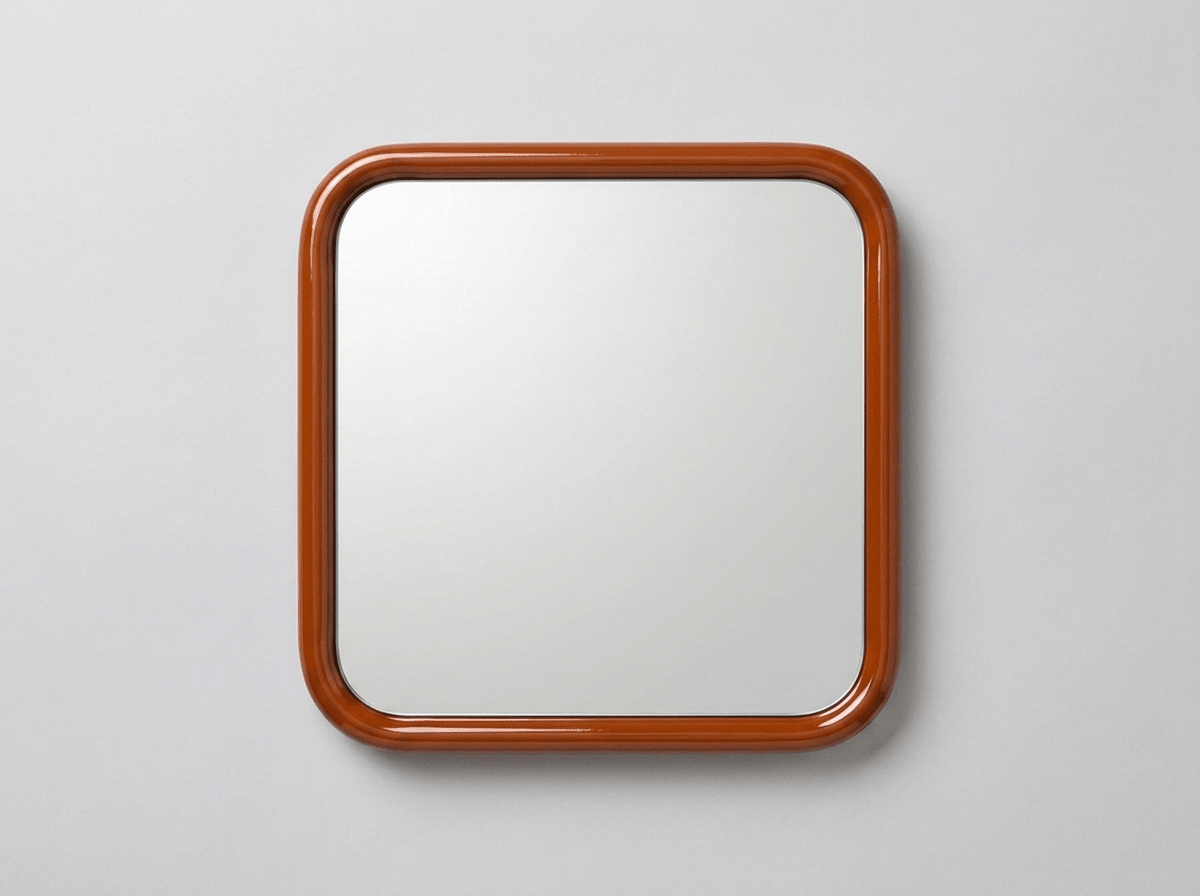Modern Metal Frame Bathroom Mirror | Portable Wall Hanging Makeup Mirror for Easy Grooming and Stylish Decor - Kolise
