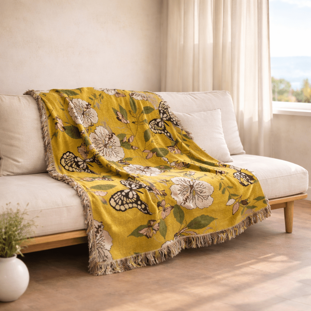 Boho Floral Picnic Blanket | Versatile Outdoor Rug for All Seasons - Kolise