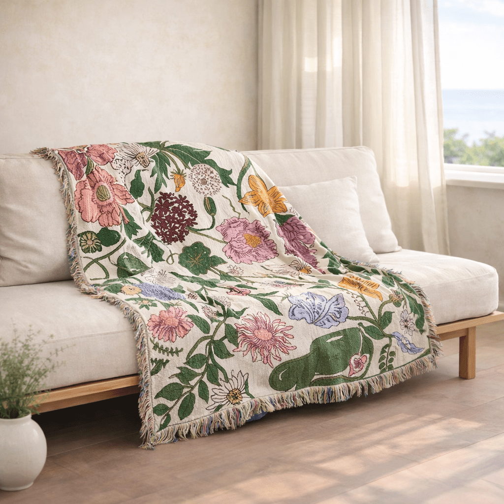 Boho Floral Picnic Blanket | Versatile Outdoor Rug for All Seasons - Kolise