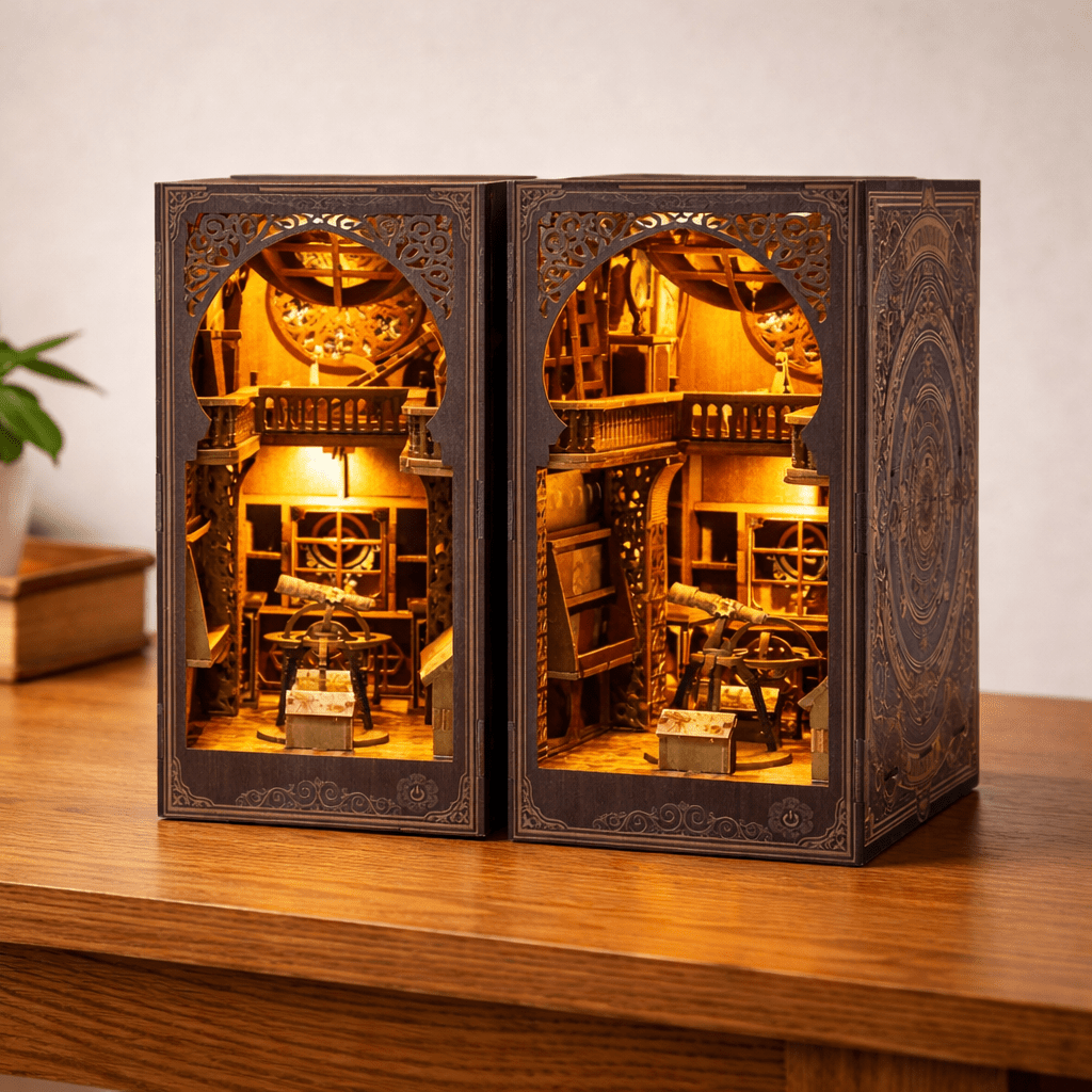 Astronomy - Themed Book Nook | DIY Wooden Kit with Miniature Decor - Kolise