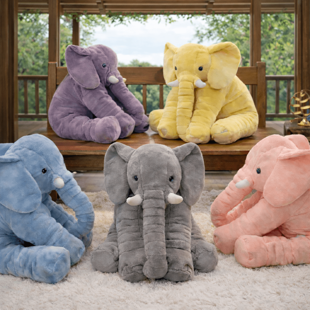 Baby Pillow | Soft Plush Elephant Cuddle Pillow with Adorable Design - Kolise