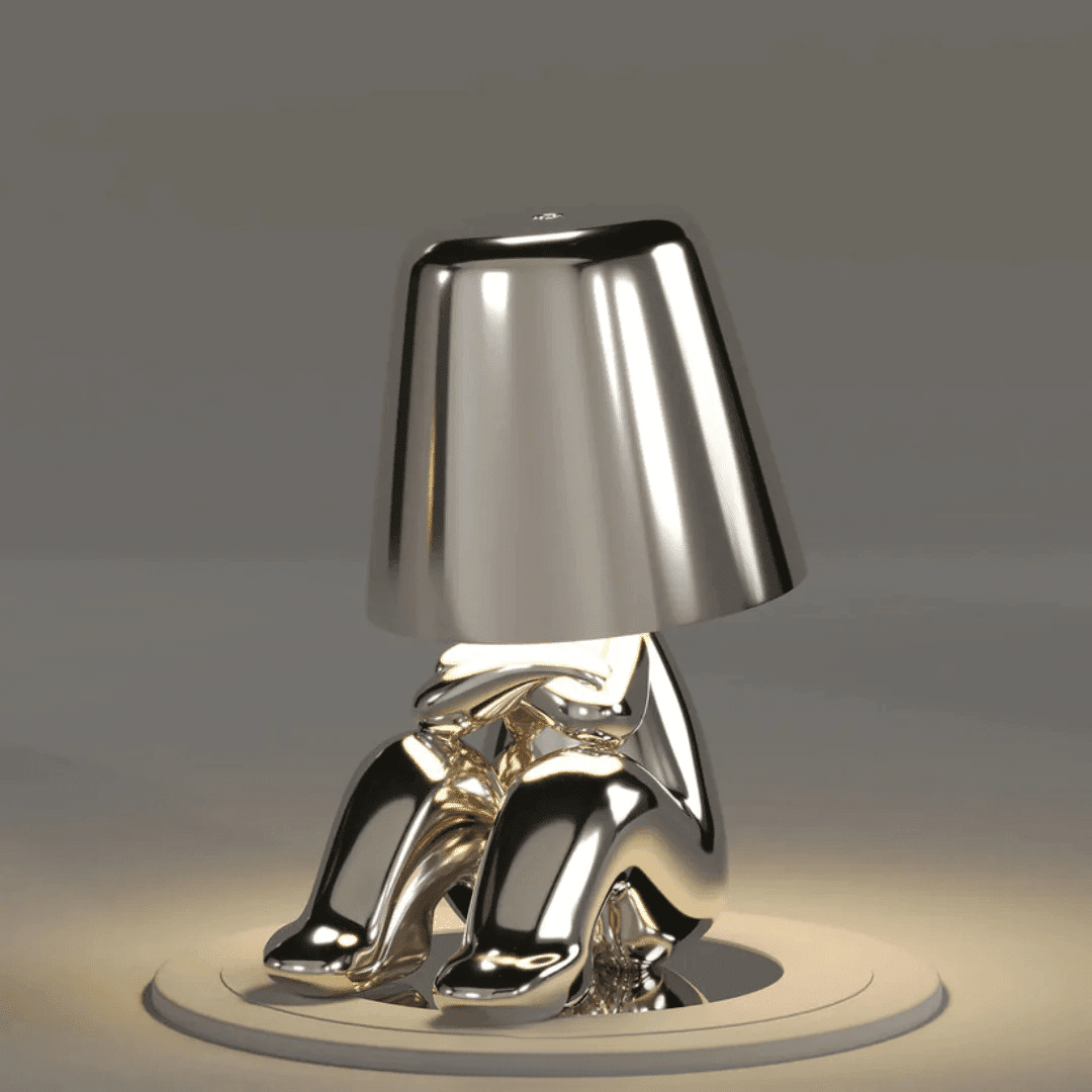 Whimsical Humanoid Resin Floor Lamp with Touch Control - Kolise
