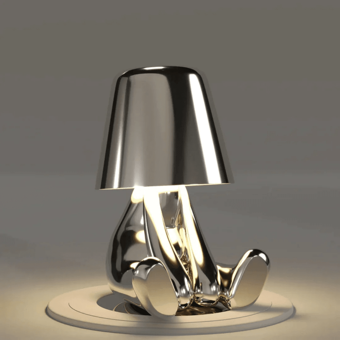 Whimsical Humanoid Resin Floor Lamp with Touch Control - Kolise