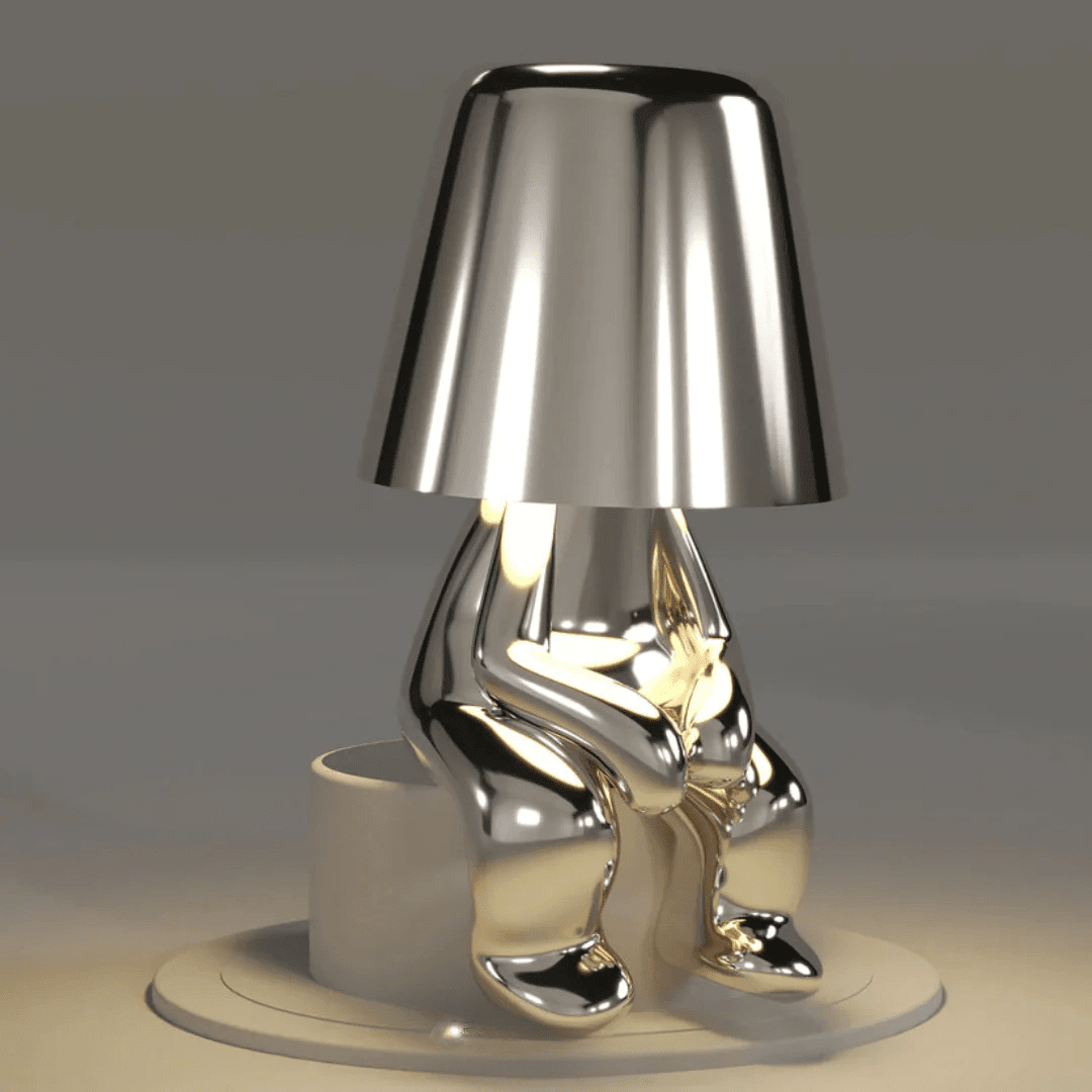 Whimsical Humanoid Resin Floor Lamp with Touch Control - Kolise