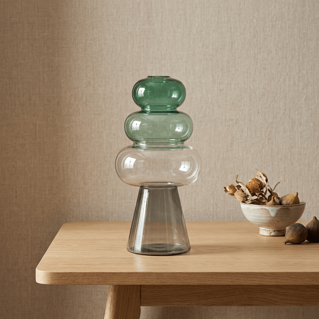 Elegant Glass Vase | Large Clear Flower Vase with Minimalist Design | Perfect for Hydroponic Plants - Kolise