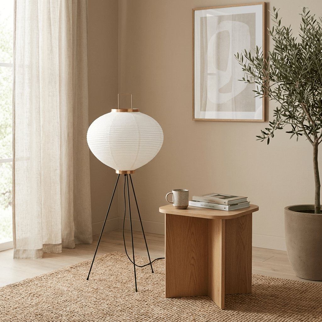 Modern Floor Lamp with Akari - Inspired Design - Kolise