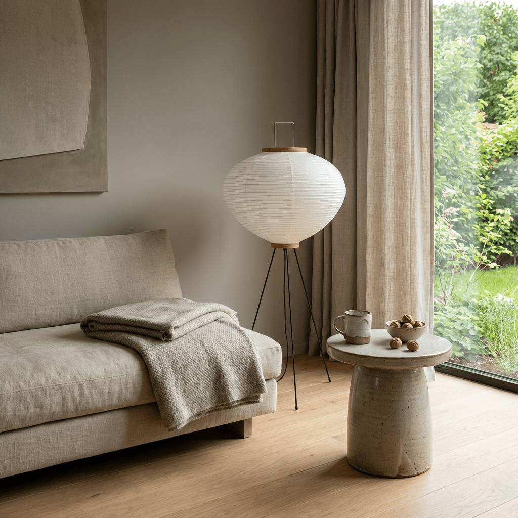 Modern Floor Lamp with Akari - Inspired Design - Kolise