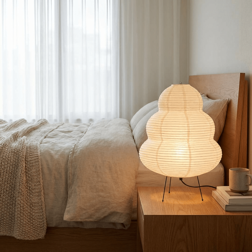 Above the Clouds Lamp with Handcrafted Rice Paper Shade | Ethereal Lighting - Kolise