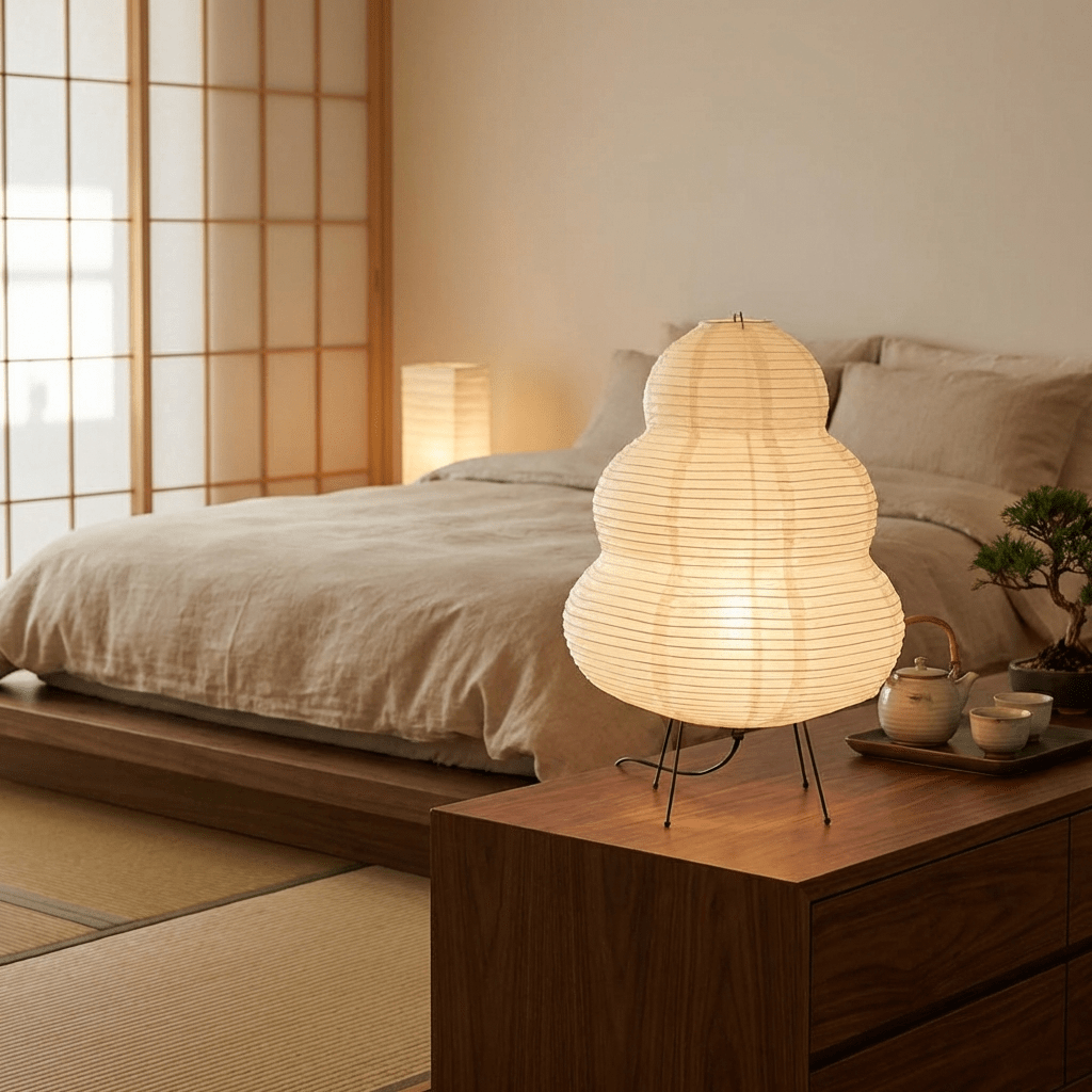 Above the Clouds Lamp with Handcrafted Rice Paper Shade | Ethereal Lighting - Kolise