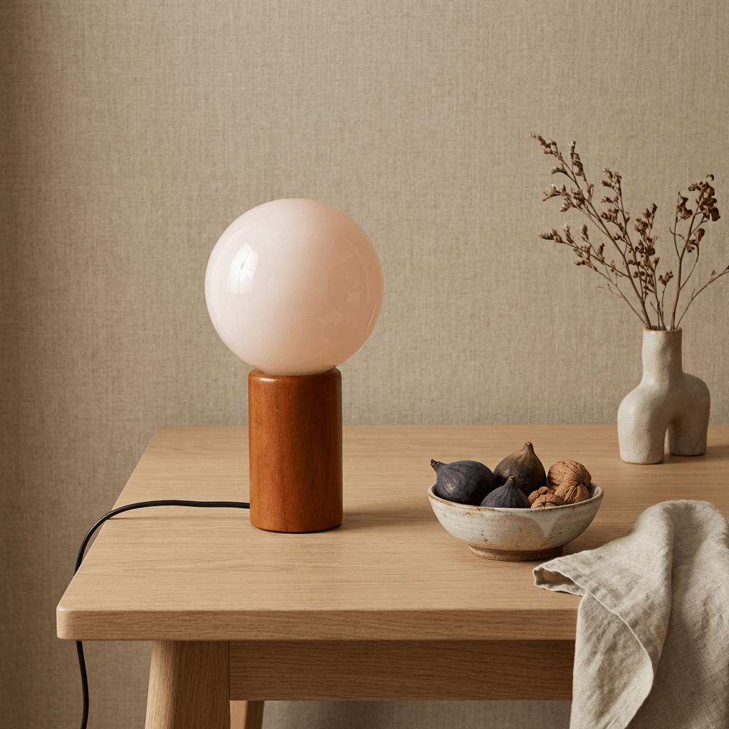 Mid - Century Modern Table Lamp | Elegant Bedside Lighting for Cozy Spaces - Kolise