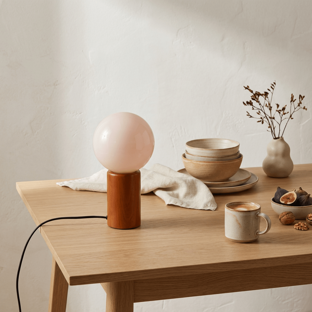 Mid - Century Modern Table Lamp | Elegant Bedside Lighting for Cozy Spaces - Kolise