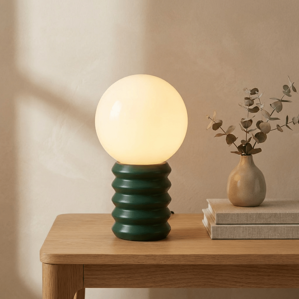 Timber Ribbon | Vintage - Style Table Lamp with Warm Glow | Elegant Bedside Lighting for Cozy Ambiance - Kolise