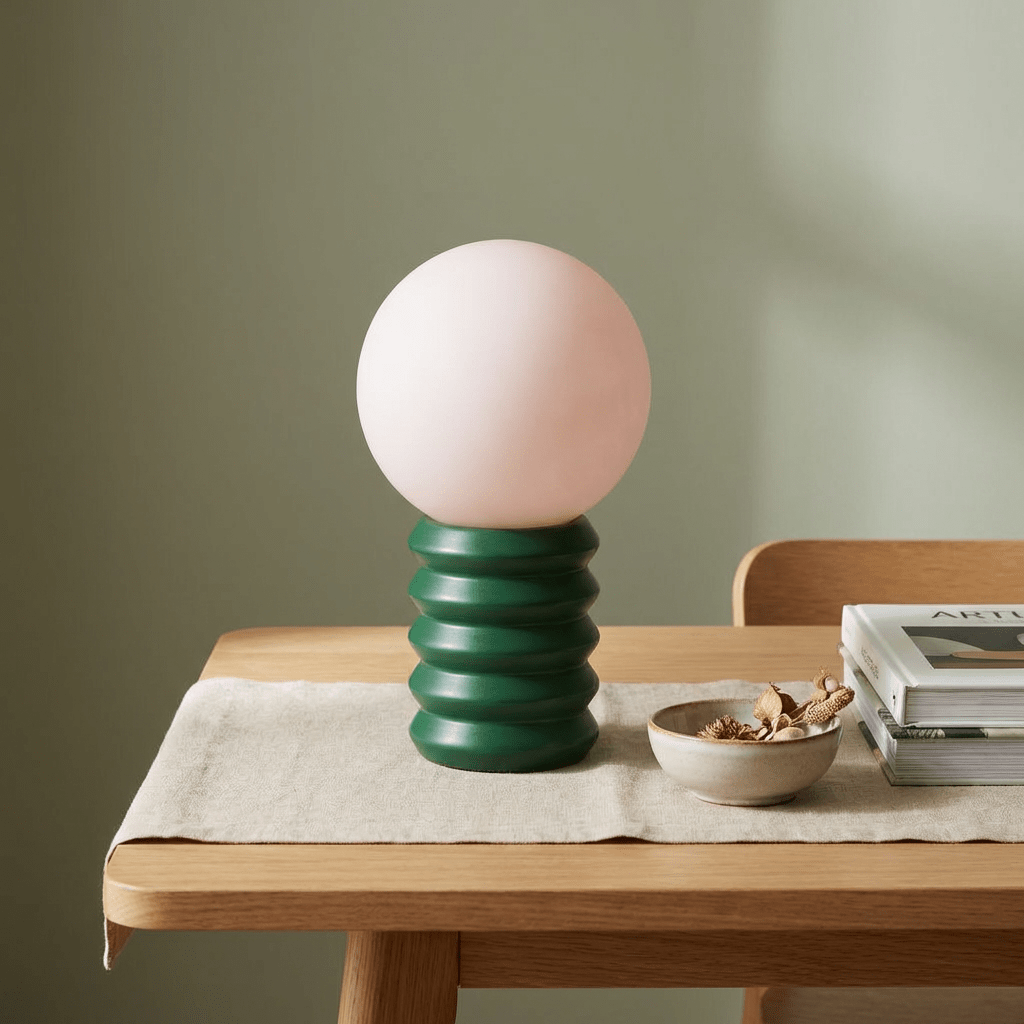Timber Ribbon | Vintage - Style Table Lamp with Warm Glow | Elegant Bedside Lighting for Cozy Ambiance - Kolise