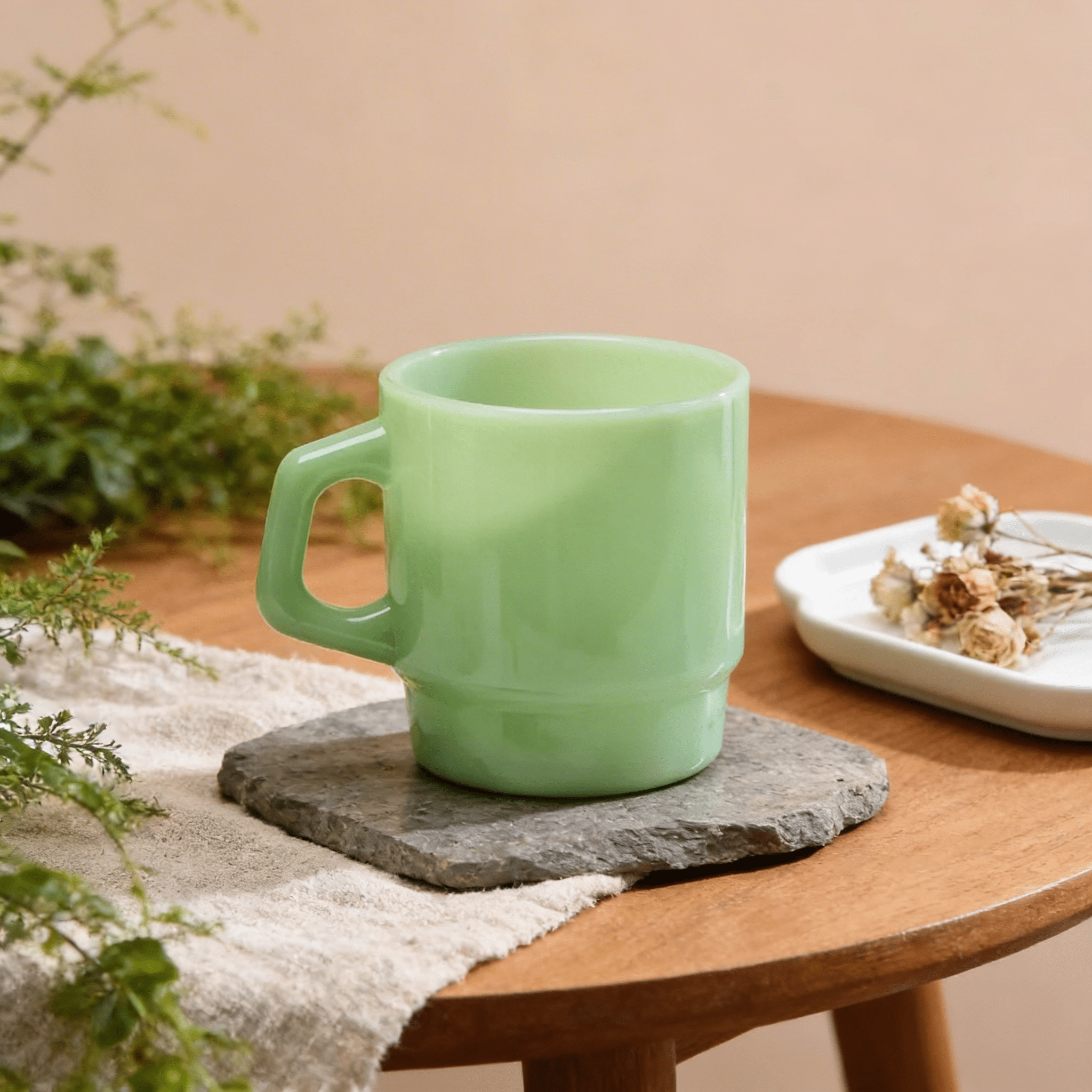 Vibrant Glass Jade Mug - Kolise