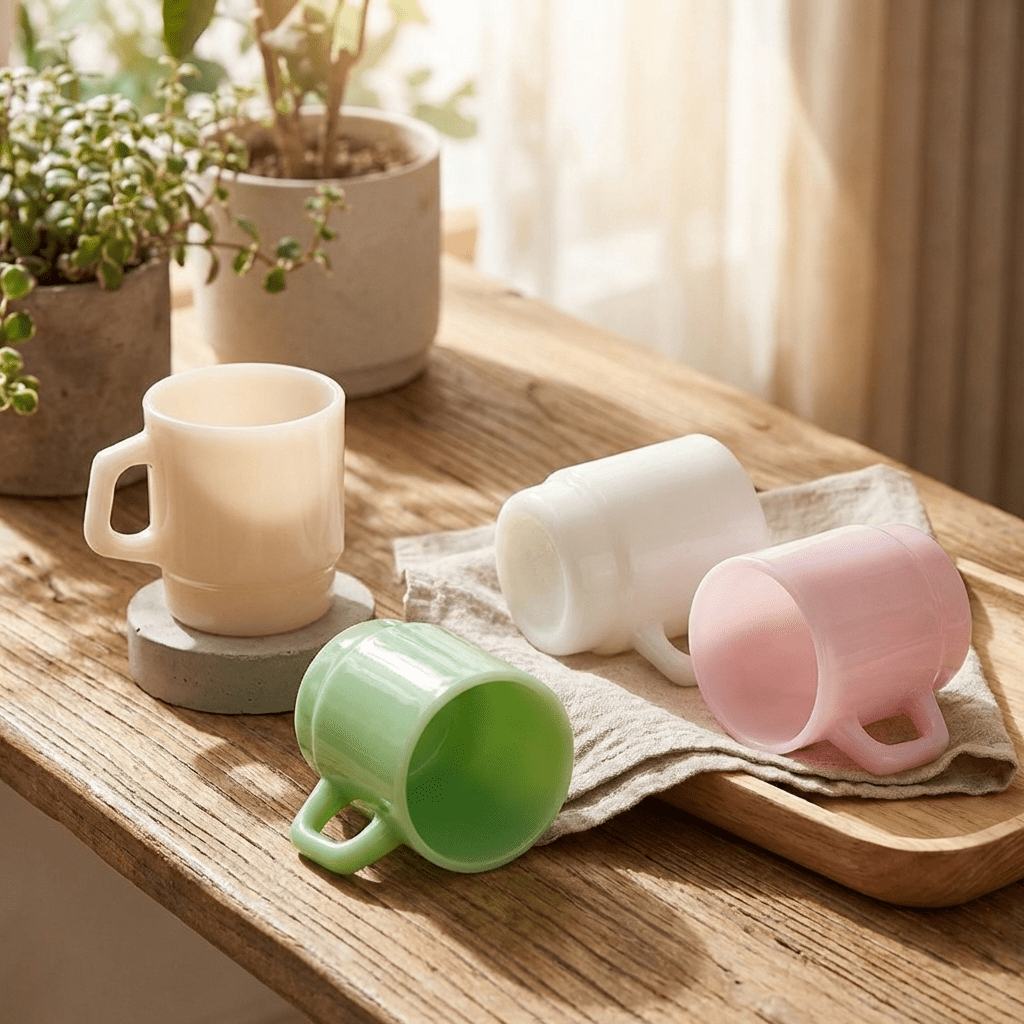 Vibrant Glass Jade Mug - Kolise