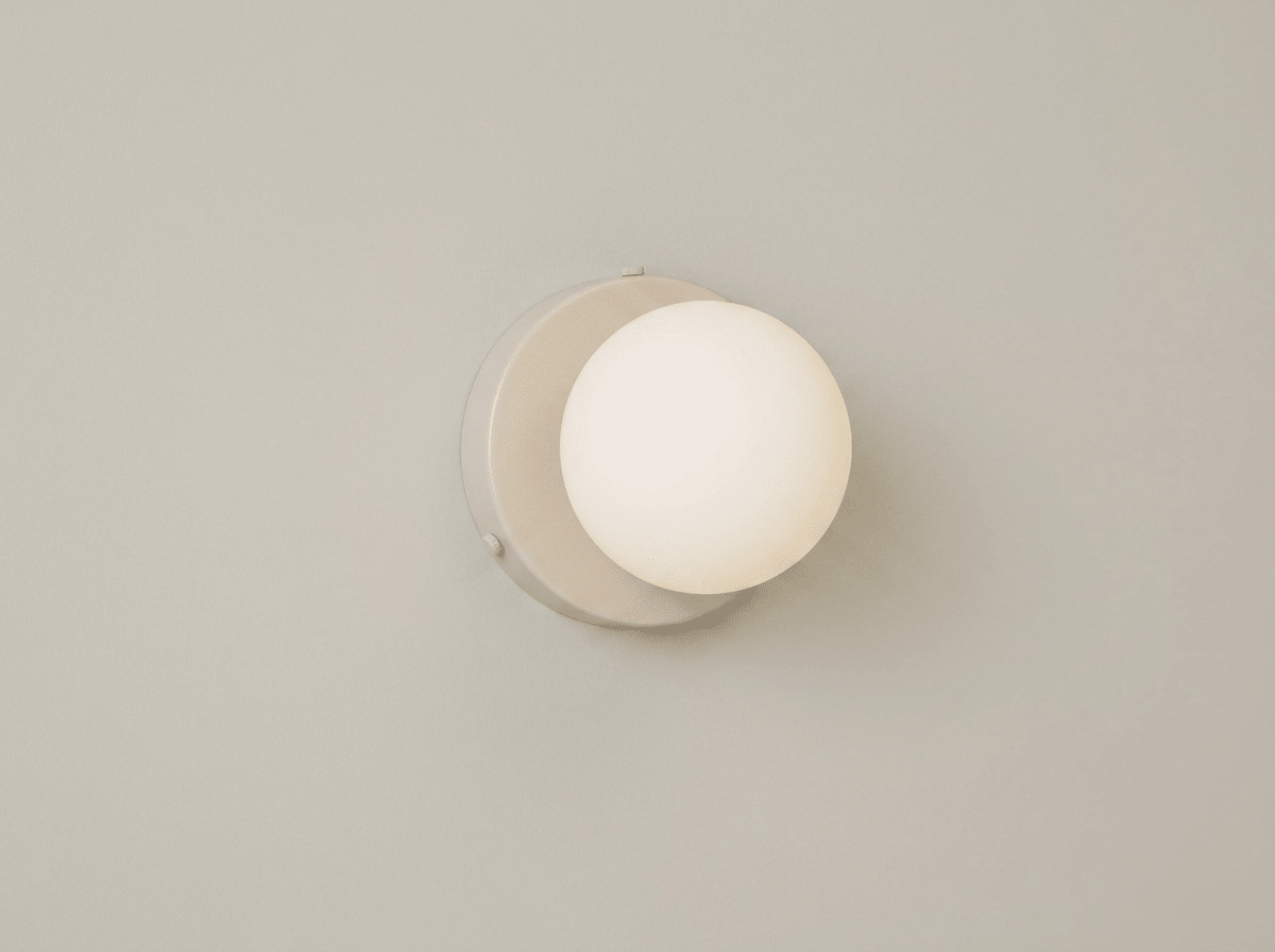 Coloured Glass Wall Sconce — Adjustable Cord LED Light - Kolise